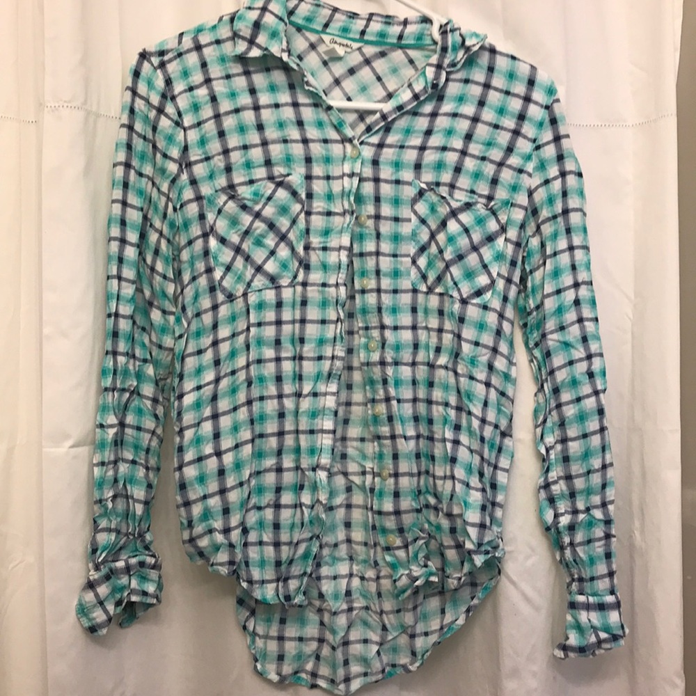 Plaid button down shirt